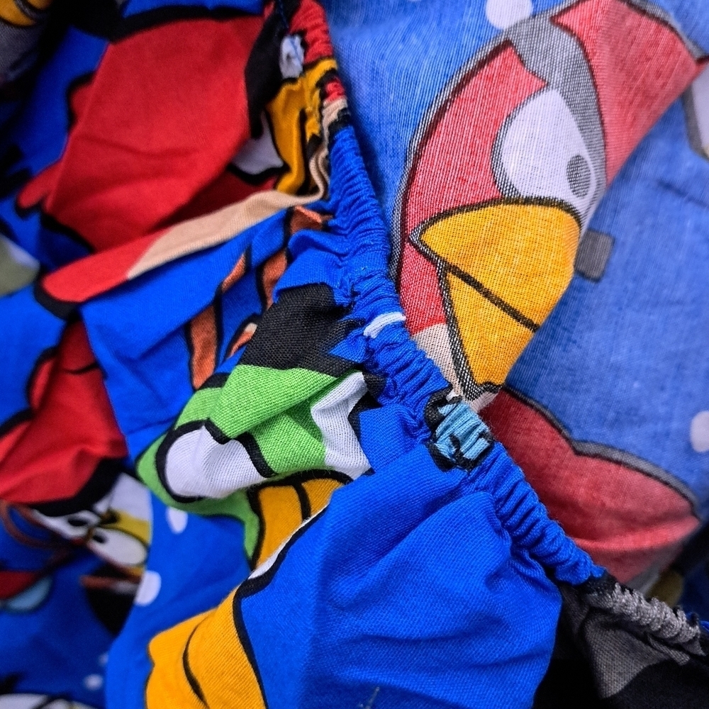 ANGRY BIRDS twin sheet set fitted flat bold colors cartoon kids bedding - Picture 2 of 7